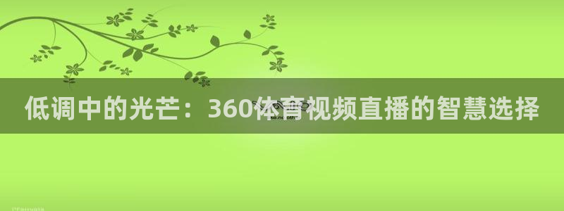 178直播体育平台：低调中的光芒：360体育视频直播的智慧选择